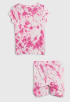 Pijama Infantil GAP Curto Full Print Rosa
