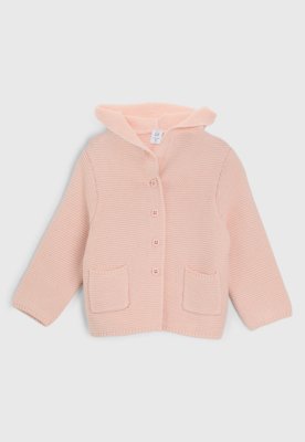 Suéter  GAP Tricot Com Capuz Rosa