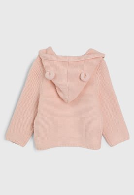 Suéter  GAP Tricot Com Capuz Rosa