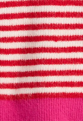 Suéter Feminino GAP Listrado Cropped Rosa
