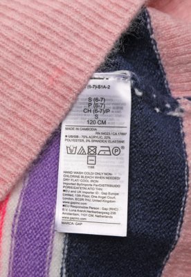 Suéter Infantil GAP Listrado Rosa