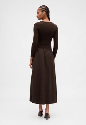 Vestido GAP Longo Ribana Marrom