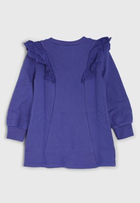 Vestido Infantil GAP Babados Roxa