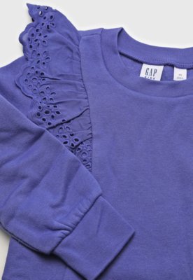 Vestido Infantil GAP Babados Roxa
