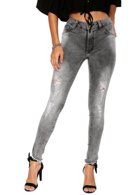 calça jeans cinza feminina