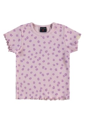 Blusa Infantil em Ribana Estampada Guloseima Roxo