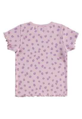 Blusa Infantil em Ribana Estampada Guloseima Roxo
