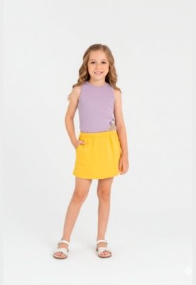 Conjunto Regata e Short-Saia Guloseima Roxo