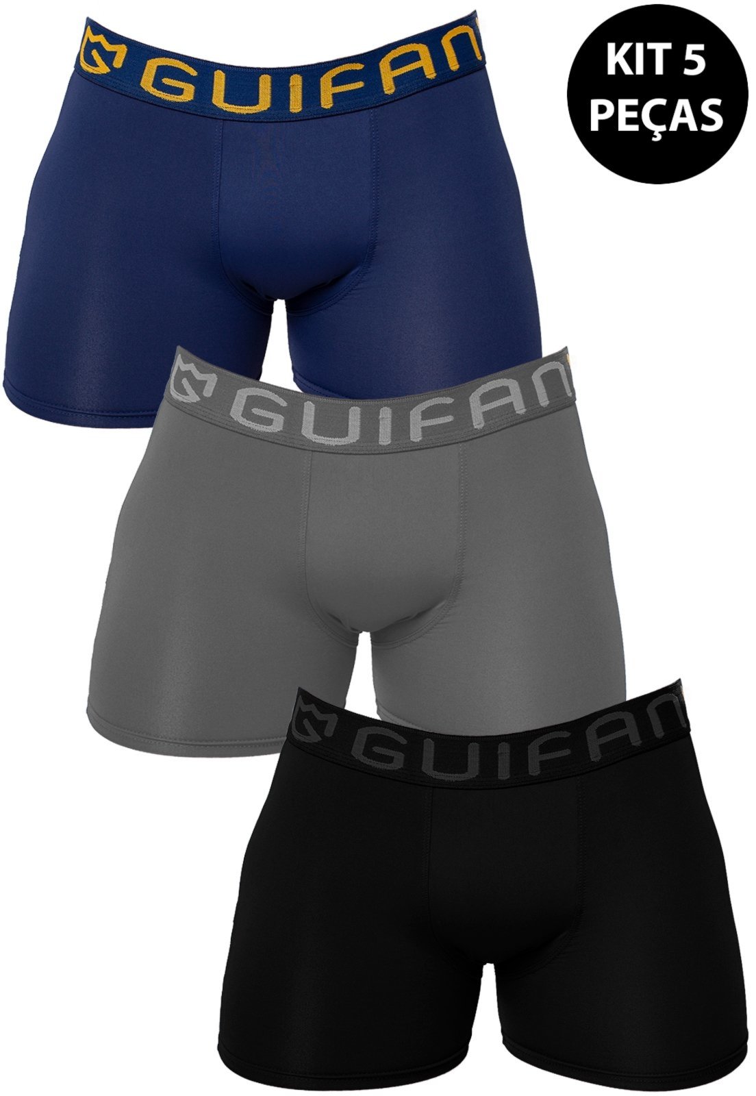 Kit Cueca Boxer Plus Size Underwear Lisa 5 Peças - Cueca
