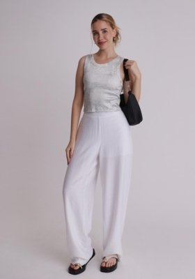 Calça texturizada