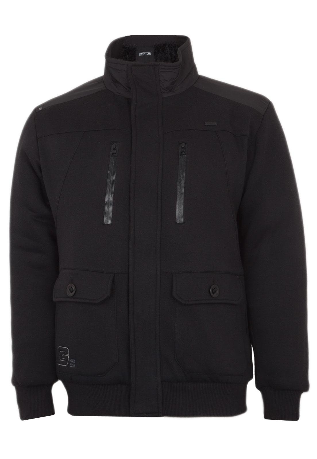 jaqueta masculina gangster preto