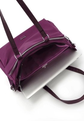 Bolsa Tote Grande Transversal Executiva Notebook Gash Roxo