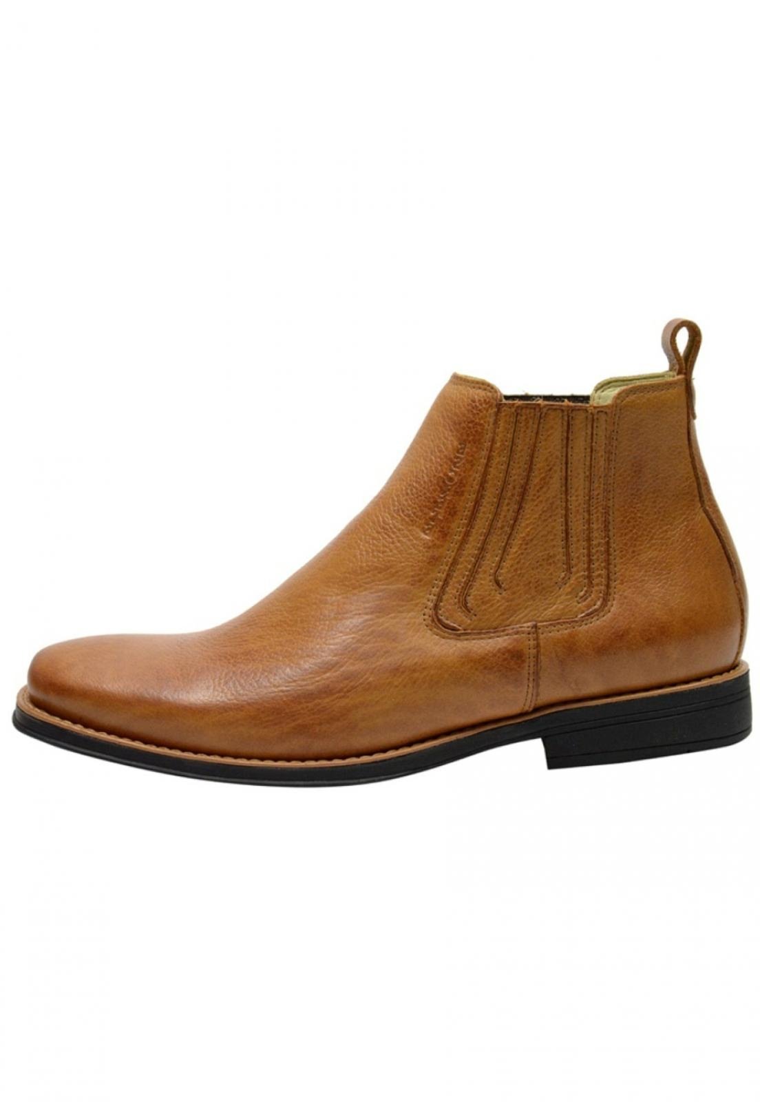 botina masculina caramelo