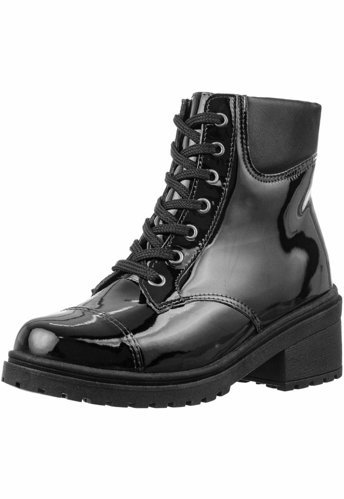 Bota Coturno Gigil Conforto Verniz Preto - Compre Agora | Dafiti Brasil