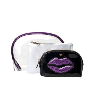 Kit Necessaire Gio Preta e Roxo Menor preço em Kit Necessaire Gio Preta e Roxo