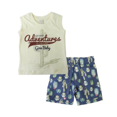 Conjunto Infantil Gira Baby Kids Regata e Bermuda Menor preço em Conjunto Infantil Gira Baby Kids Regata e Bermuda