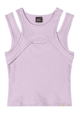 Regata Juvenil em Ribana Canelada Gloss Roxo