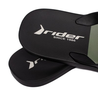 Chinelo Masculino Rider Core Graphics Tiras Preto/Verde