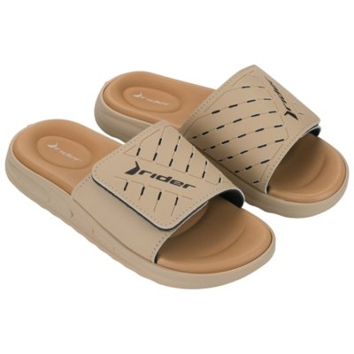 Chinelo Rider R Soft Plus Slide 12529 Masculino - Bege/Preto