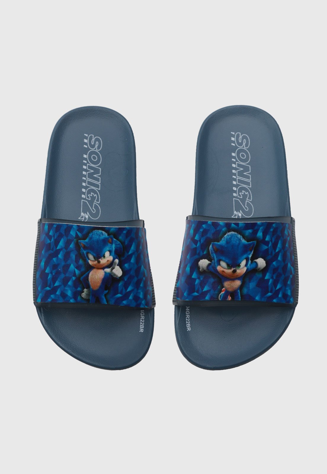 Sandália Slide Azul Kids Sonic