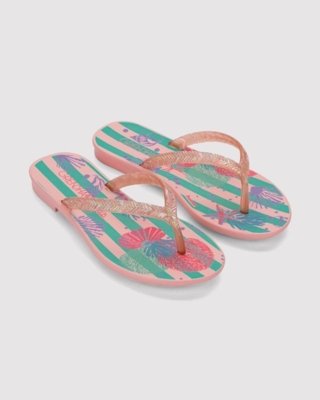 Rasteira Infantil Grendha Amor em Flor Rosa