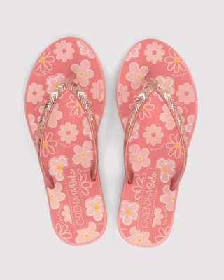 Rasteira Infantil Grendha Amor em Flor Rosa