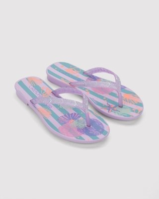 Rasteira Infantil Grendha Amor em Flor Roxo