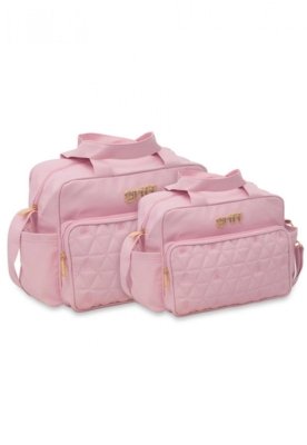 Kit Bolsa Bebê Maternidade Griff Rosa Menor preço em Kit Bolsa Bebê Maternidade Griff Rosa
