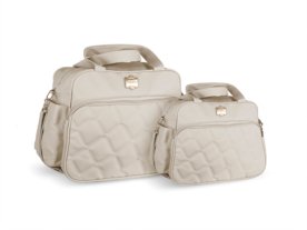 Kit Bolsas Bebê Maternidade Bege Classic 2 Peças Griff Menor preço em Kit Bolsas Bebê Maternidade Bege Classic 2 Peças Griff