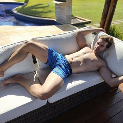 Bermuda & Sunga Boxer Grigo Collection Blue Adam  Azul