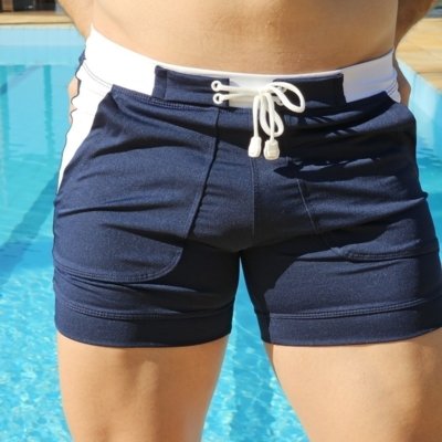 Bermuda & Sunga Boxer Grigo Collection Polo Azul