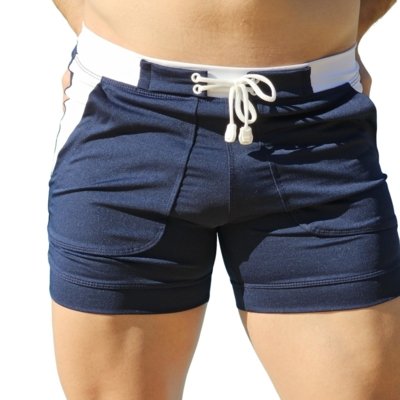 Bermuda & Sunga Boxer Grigo Collection Polo Azul