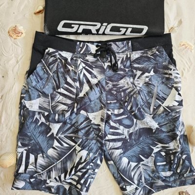 Sunga Bermuda Long  Grigo Collection  Cinza