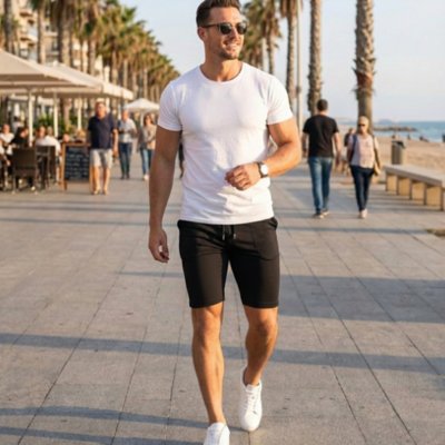 Sunga Bermuda Long  Grigo Collection  Preto