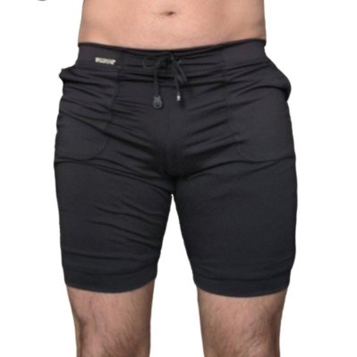 Sunga Bermuda Long  Grigo Collection  Preto
