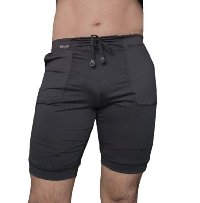 Sunga Bermuda Long  Grigo Collection  Preto