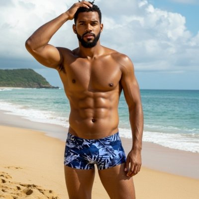 Sunga Boxer Jungle Grigo Collection  Azul