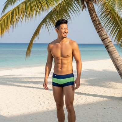 Sunga Boxer Triple Grigo Collection  Verde