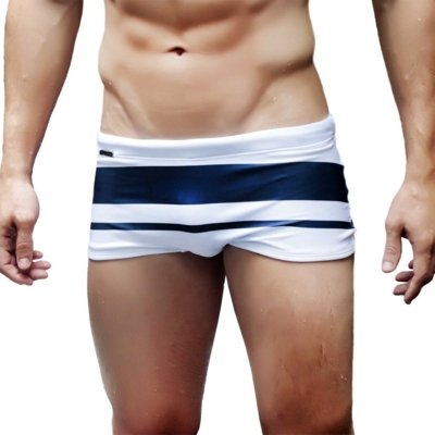 Sunga Boxer Two Lines Branco