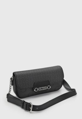 Bolsa Feminina Guess Retangular Logo Grafite