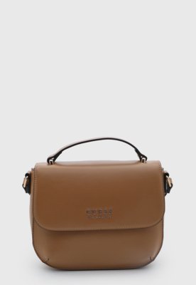 Bolsa Feminina Guess Retangular Logo Marrom