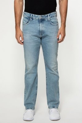 Calça Guess Jeans Regular Straight Azul Claro