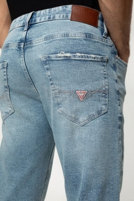 Calça Guess Jeans Regular Straight Azul Claro
