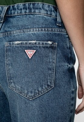 Calça Guess Mom Jeans Azul