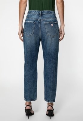 Calça Guess Mom Jeans Azul