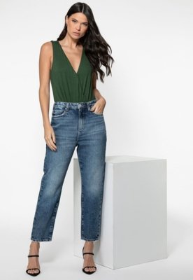 Calça Guess Mom Jeans Azul
