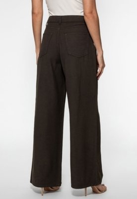 Calça Guess Wide Leg Marrom