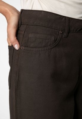 Calça Guess Wide Leg Marrom