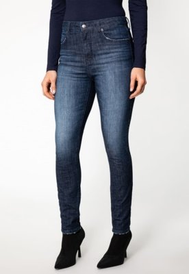 Calça Jeans Guess High Rise Skinny Azul Escuro