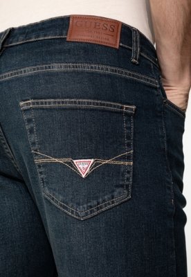 Calça Jeans Guess Regular Straight Azul Escuro